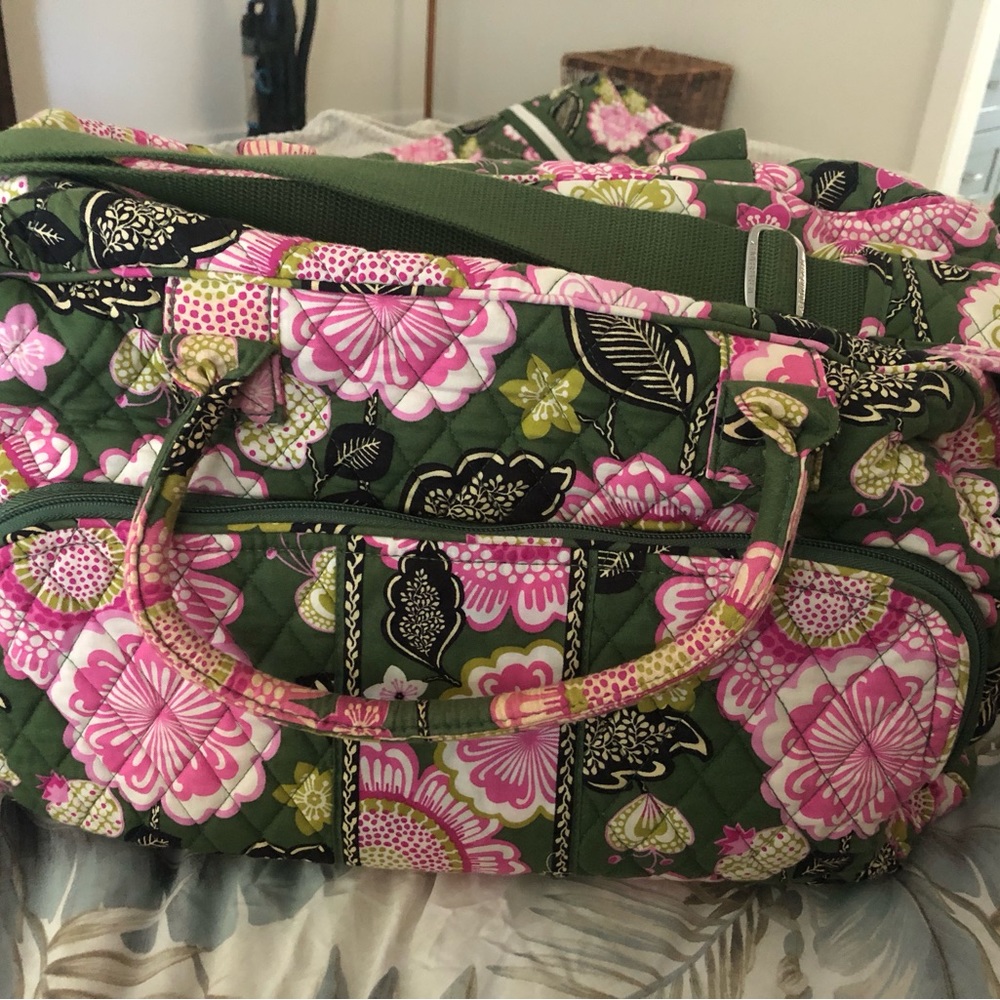 Vera Bradley Women's Cotton Weekender Travel Bag, in color Olivia Pink